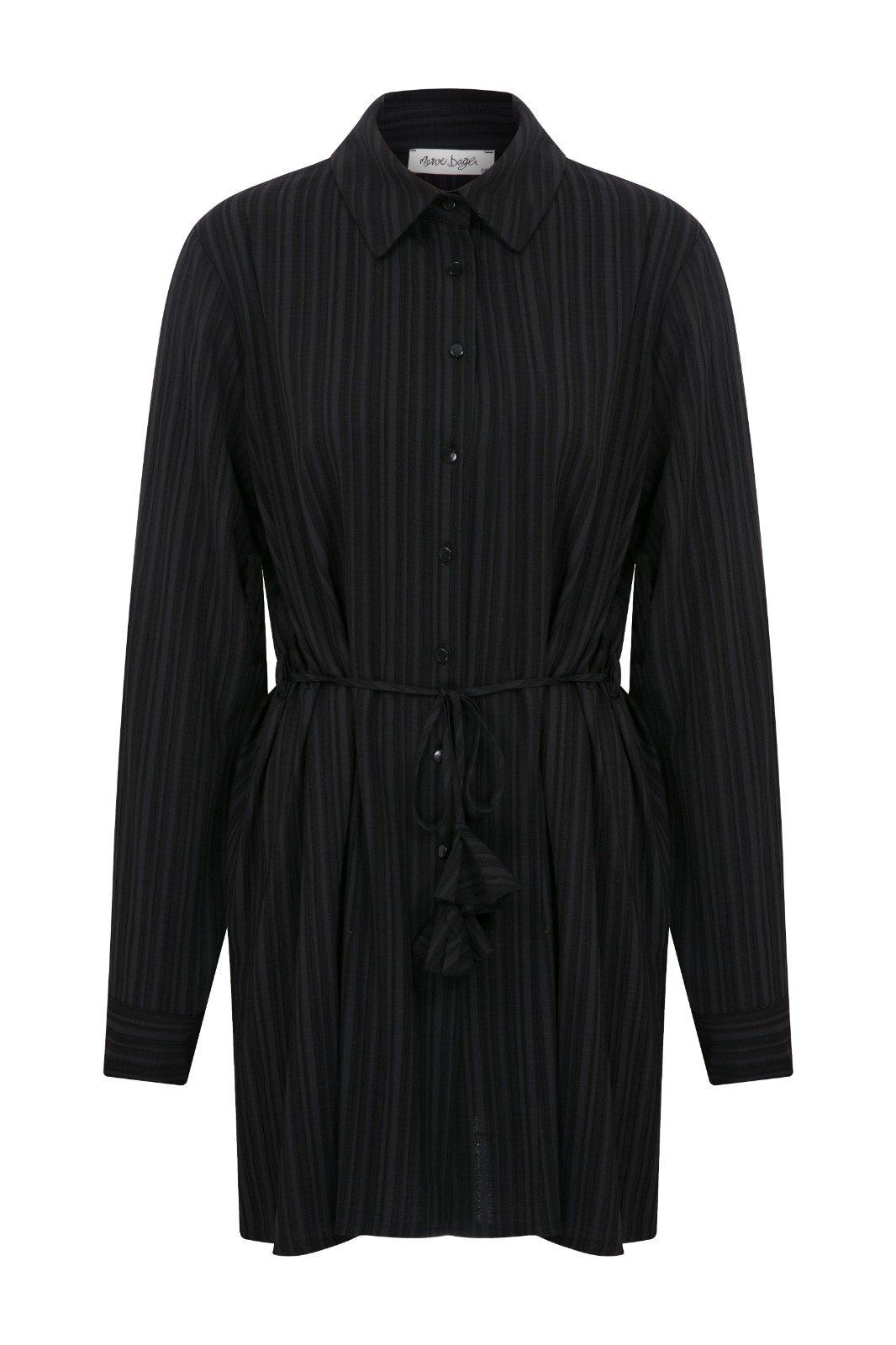 MADDIE Corduroy Shirt & Trousers Black Set